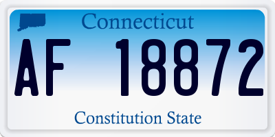 CT license plate AF18872