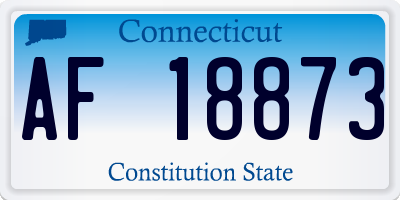 CT license plate AF18873