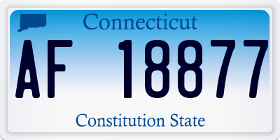 CT license plate AF18877