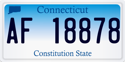CT license plate AF18878