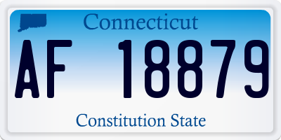 CT license plate AF18879