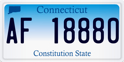 CT license plate AF18880