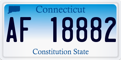 CT license plate AF18882