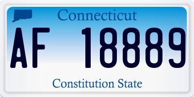 CT license plate AF18889