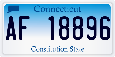 CT license plate AF18896