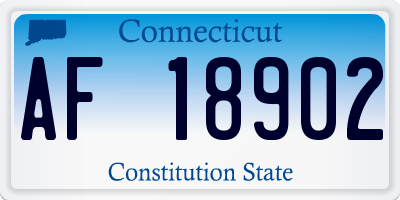 CT license plate AF18902