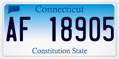CT license plate AF18905