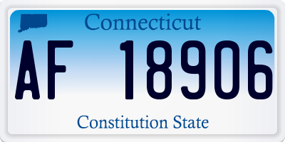 CT license plate AF18906