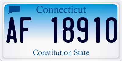 CT license plate AF18910