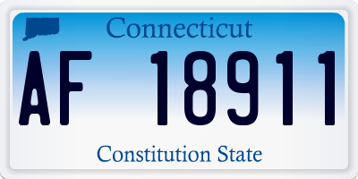 CT license plate AF18911