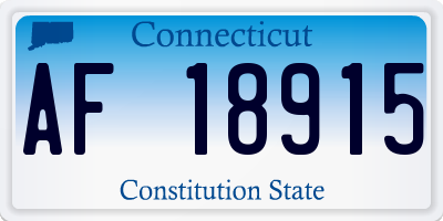 CT license plate AF18915