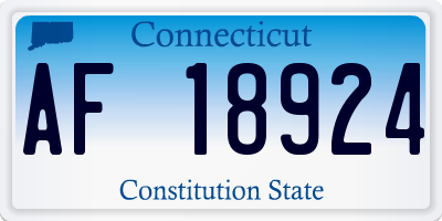 CT license plate AF18924