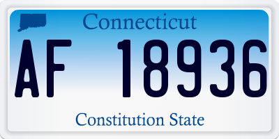 CT license plate AF18936