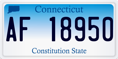 CT license plate AF18950