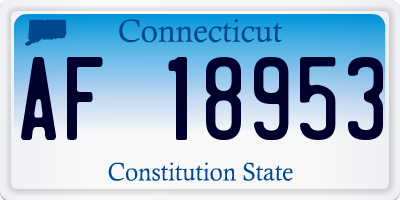 CT license plate AF18953