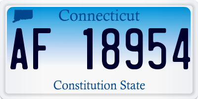 CT license plate AF18954