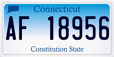 CT license plate AF18956