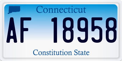 CT license plate AF18958