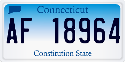 CT license plate AF18964