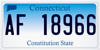 CT license plate AF18966