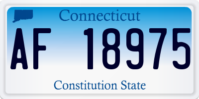 CT license plate AF18975