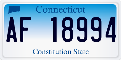 CT license plate AF18994