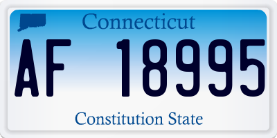 CT license plate AF18995