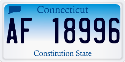 CT license plate AF18996