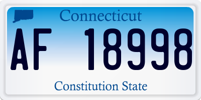 CT license plate AF18998