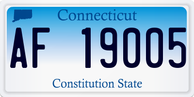 CT license plate AF19005