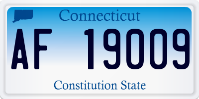 CT license plate AF19009