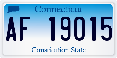 CT license plate AF19015