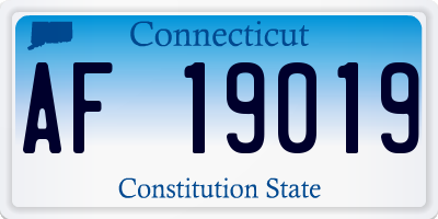CT license plate AF19019
