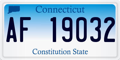 CT license plate AF19032