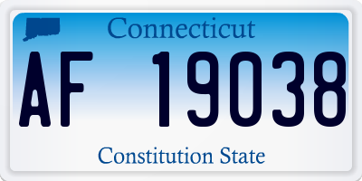 CT license plate AF19038