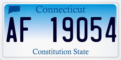 CT license plate AF19054
