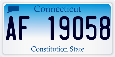 CT license plate AF19058