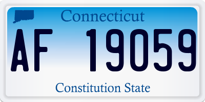 CT license plate AF19059