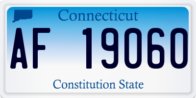 CT license plate AF19060