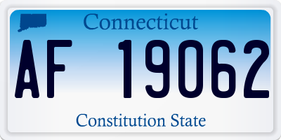 CT license plate AF19062