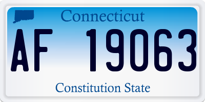 CT license plate AF19063