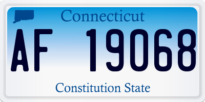 CT license plate AF19068