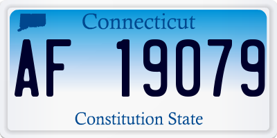 CT license plate AF19079