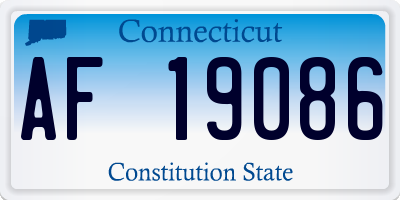 CT license plate AF19086