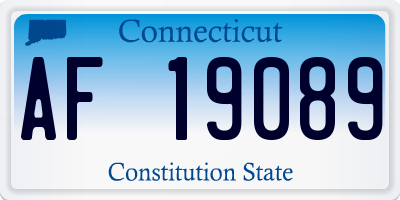 CT license plate AF19089