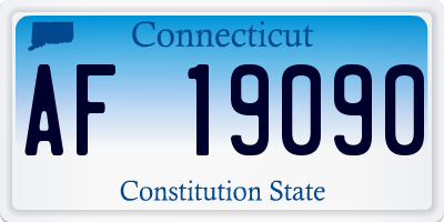 CT license plate AF19090
