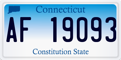 CT license plate AF19093