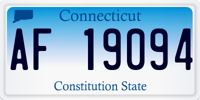 CT license plate AF19094