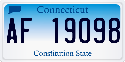 CT license plate AF19098