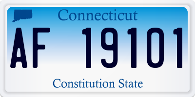 CT license plate AF19101